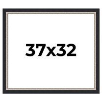 37x32 Frame Black Real Wood Picture Frame Width 2.25 Inches | Interior Frame Depth 0.5 Inches |