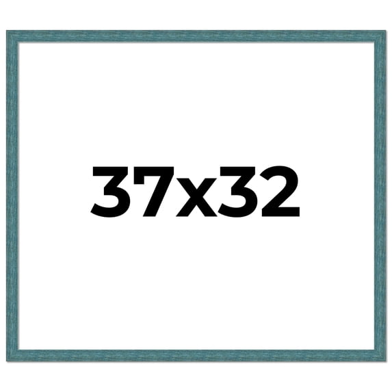 37x32 Frame Blue Rustic Barnwood Solid Wood Picture Frame Width 1.25 Inches | Interior Depth 0.5