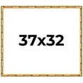 thumbnail image 1 of 37x32 Frame Gold Bamboo Solid Wood Picture Frame | 1 Inch Moulding Width | Interior Frame Depth, 1 of 8