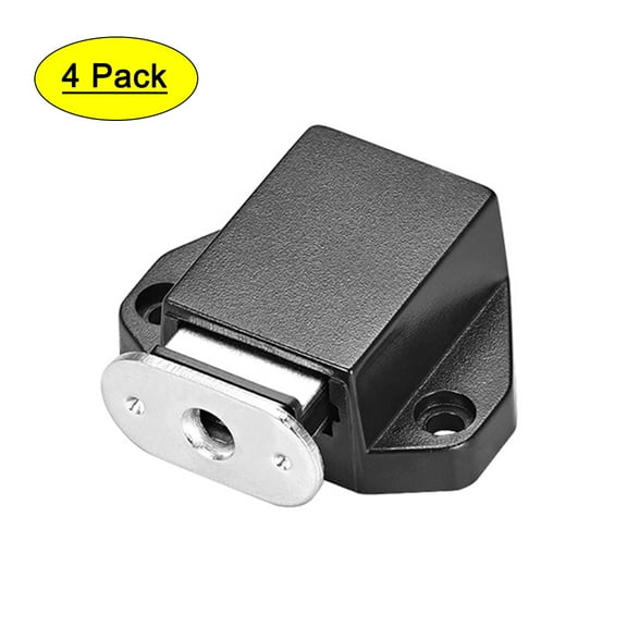 37x41x16mm Touch Magnetic Latches Plastic Metal Black 4 Pack