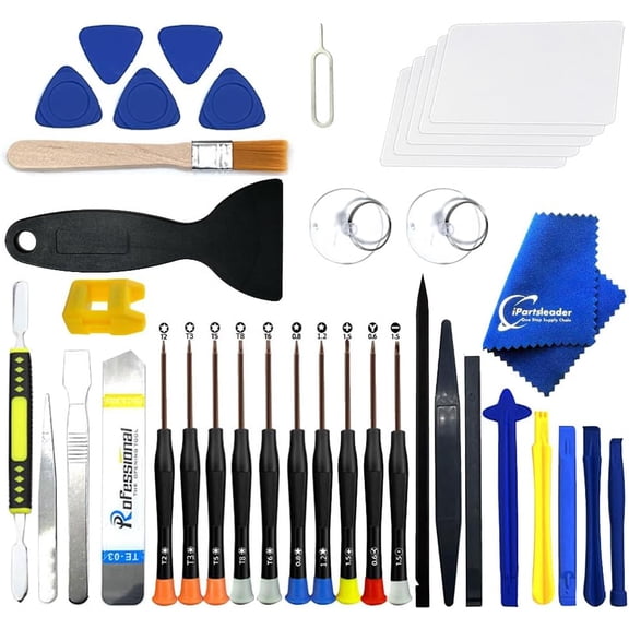 38 in 1 Electronics Opening Repair Tool Kit Screwdriver Pry Spudgers Tweezers etc for MacBook Pro/Air Cell Phone Smart Watch Computer PC Tablet iPad Camera Xbox PS4 and More