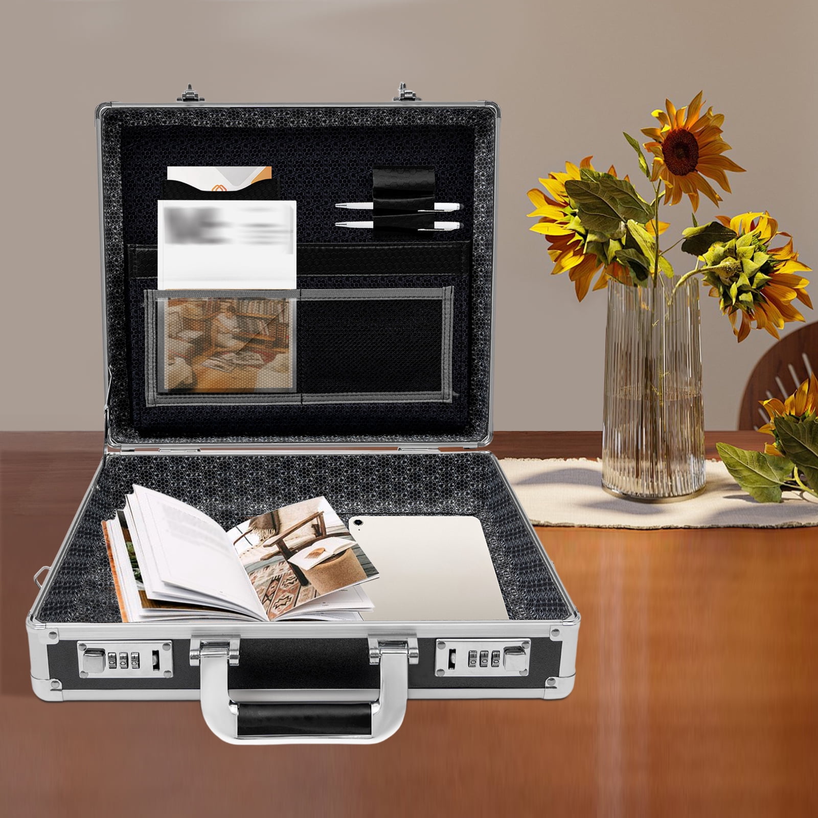 38*11*33cm 5-10kg Locking Briefcase ombination Lock Hard Security Briefcase for Bussiness Men and Women