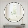 thumbnail image 1 of 38.19 Inch Circular Wall Mirror with Metal Frame,Bathroom Vanity Mirror,Round Decorative Mirrors for Living Room,Bathroom,Entryway, Hallway,Black, 1 of 7