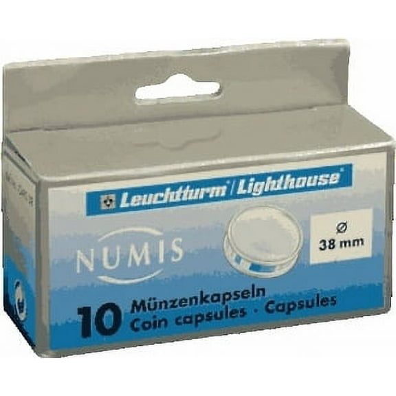 38.1mm -Large Dollar, Coin Capsules, (10) pack