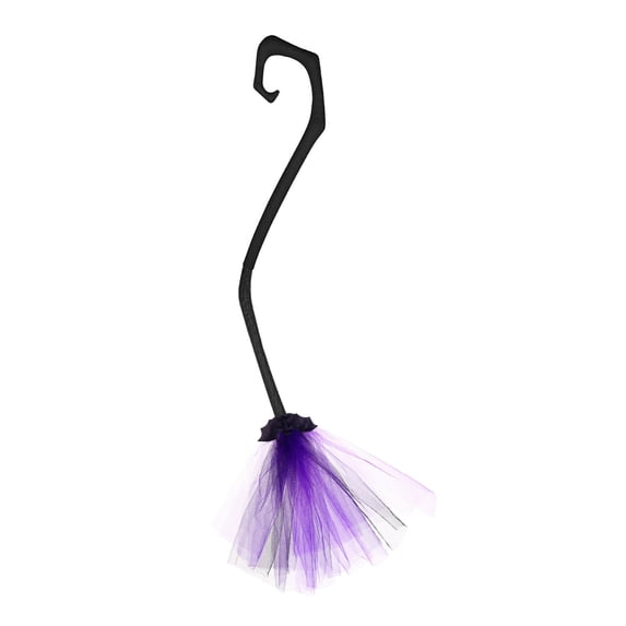 38.2 Inch Witch Broom with Ribbon, Halloween Decoration Party Favor Photo Booth Accessories