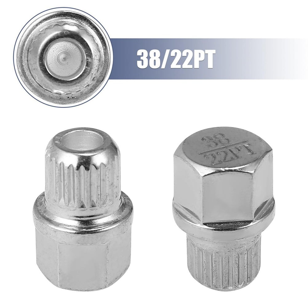 38/22Pt Hollow Car Anti Theft Wheel Lock Lug Nut Screw Removal Key for