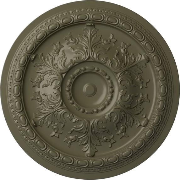 38 3/8"OD x 2 7/8"P Oslo Ceiling Medallion (Fits Canopies up to 7 5/8"), Hand-Painted Painted Turtle