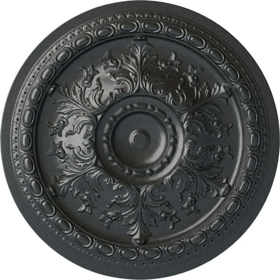 38 3/8"OD x 2 7/8"P Oslo Ceiling Medallion (Fits Canopies up to 7 5/8"), Hand-Painted Pewter