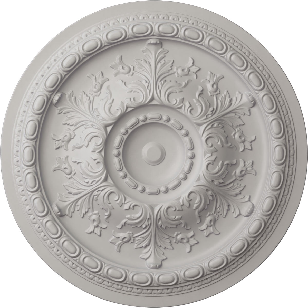 Ultra Pure White Hand-Painted Ornate Ceiling Medallion