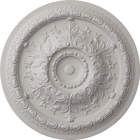 38 3/8"OD x 2 7/8"P Oslo Ceiling Medallion (Fits Canopies up to 7 5/8"), Hand-Painted Ultra Pure White