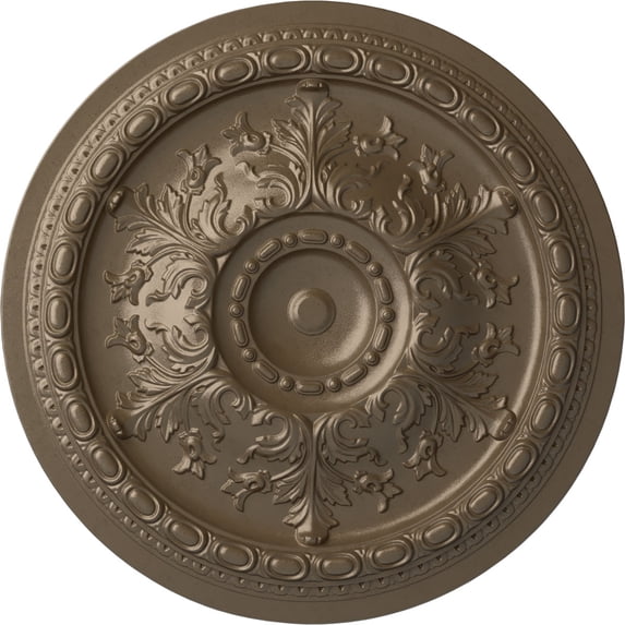 38 3/8"OD x 2 7/8"P Oslo Ceiling Medallion (Fits Canopies up to 7 5/8"), Hand-Painted Warm Silver