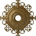 thumbnail image 1 of 38 3/8"OD x 6 5/8"ID x 2 7/8"P Orleans Ceiling Medallion (Fits Canopies up to 8 1/4"), Hand-Painted Pale Gold, 1 of 6