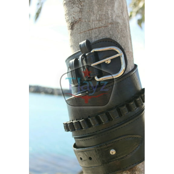 38/357 Caliber High Rider Un-Tooled Leather Cartridge Belt