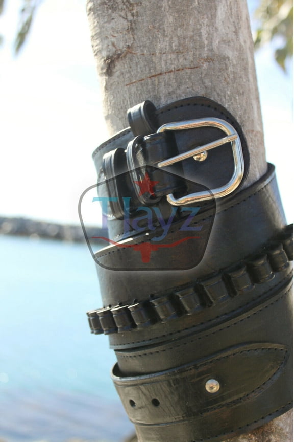 38/357 Caliber High Rider Un-Tooled Leather Cartridge Belt