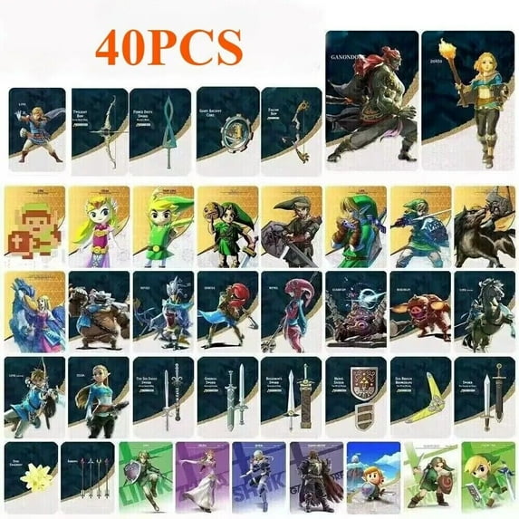 38/40Pcs Zelda Tears of The Kingdom Amiibo NFC Tag Cards For Switch-BOTW/TOTK