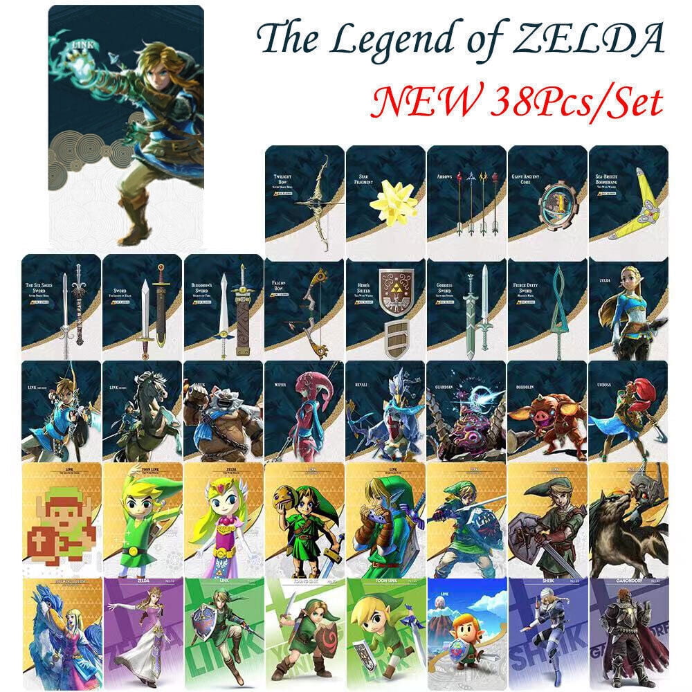 38/40Pcs Zelda Tears of The Kingdom Amiibo NFC Tag Cards For