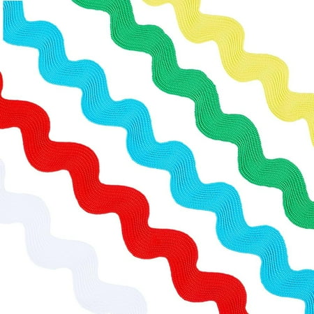 38~40mm 5 Colors Rick Rack Trim Ribbon 10 Yards RIC Rac Wave Bending Fringe Ribbon Zig Zag Woven Fabric
