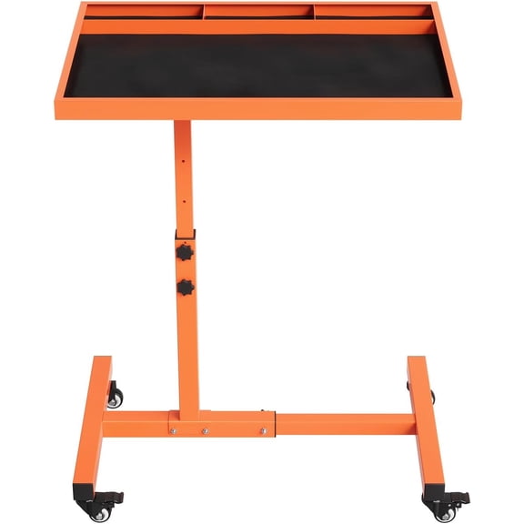 38"-45" Adjustable Height Rolling Workbench, 220 lbs Capacity, with Tool Tray & Lockable Wheels