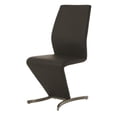 thumbnail image 1 of 38.5 x 17.75 x 25 in. Capani Side Chair in Stainless Steel, PU Black, 1 of 1