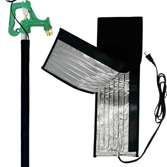 38.5" x 6" Water Pipe Heat Blanket Faucet Heating Blanket Winter Heating Tape for Metal and Plastic Pipes, 120V, Thermostat Max Temp 140˚F, OD Max: 1-1/4" 