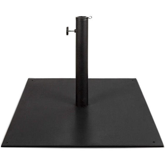 38.5lb Steel Umbrella Base, Square Weighted Patio Stand for Outdoor
