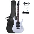 thumbnail image 1 of 38.6" Beginner Electric Guitar w/Guitar Bag, Shoulder Strap, Amp Wire, Tremolo Arm, Wrench Tool, Plectrum (White), 1 of 9