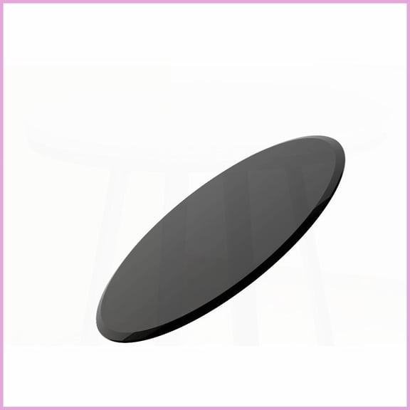 38.6" Round Tempered Glass Coffee Table Top - 1/2" Thick Beveled Edge, Easy-Clean & Durable