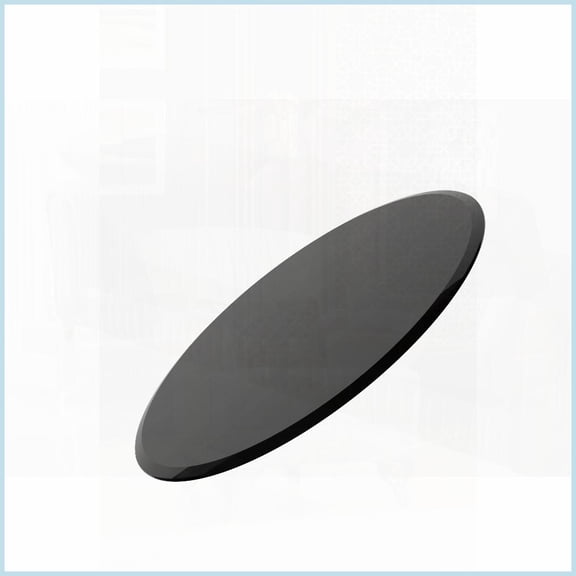 38.6" Round Tempered Glass Coffee Table Top 1/2" Thick Beveled Edge, Easy to Clean & Durable