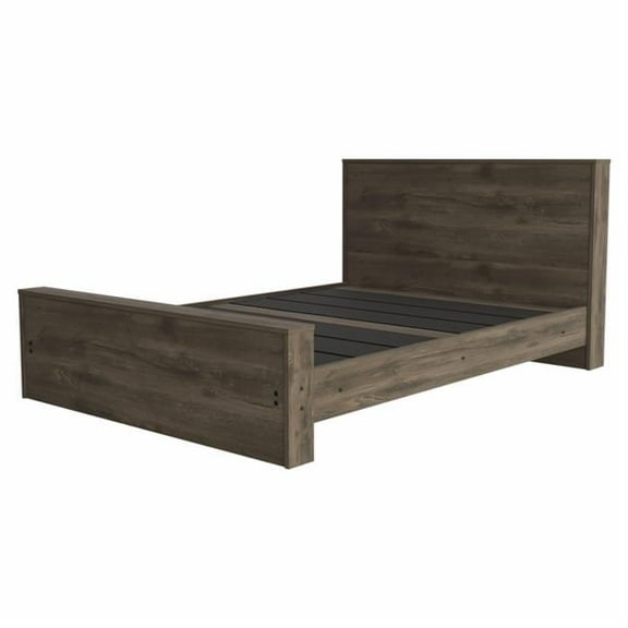 38.6 x 59.2 x 86.2 in. Dark Brown Bed