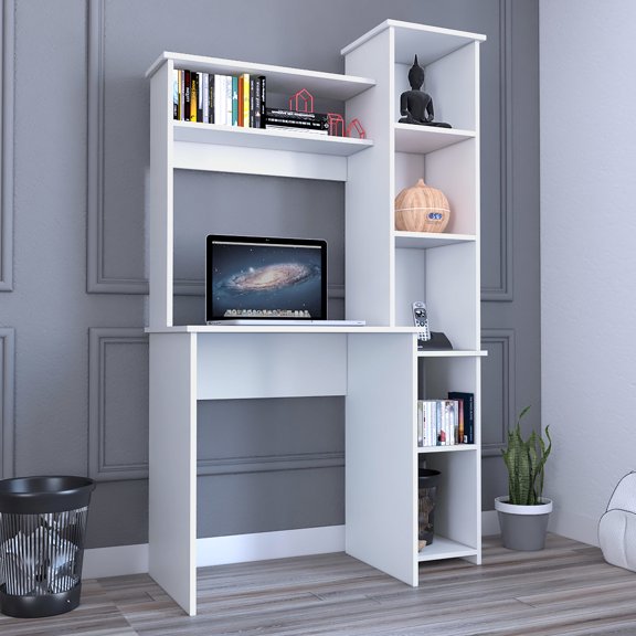 38.7 - inch width - Shelves and cubbies combination - Desk usage - Maximize storage capacity