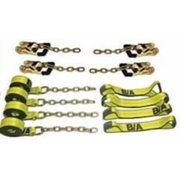 38-8200C 8 Point Tie Down Kit with Gradual Release Ratchets & 14' Straps w/Chain Tails for Rollbacks, Tow Trucks, Flat Bed and More!