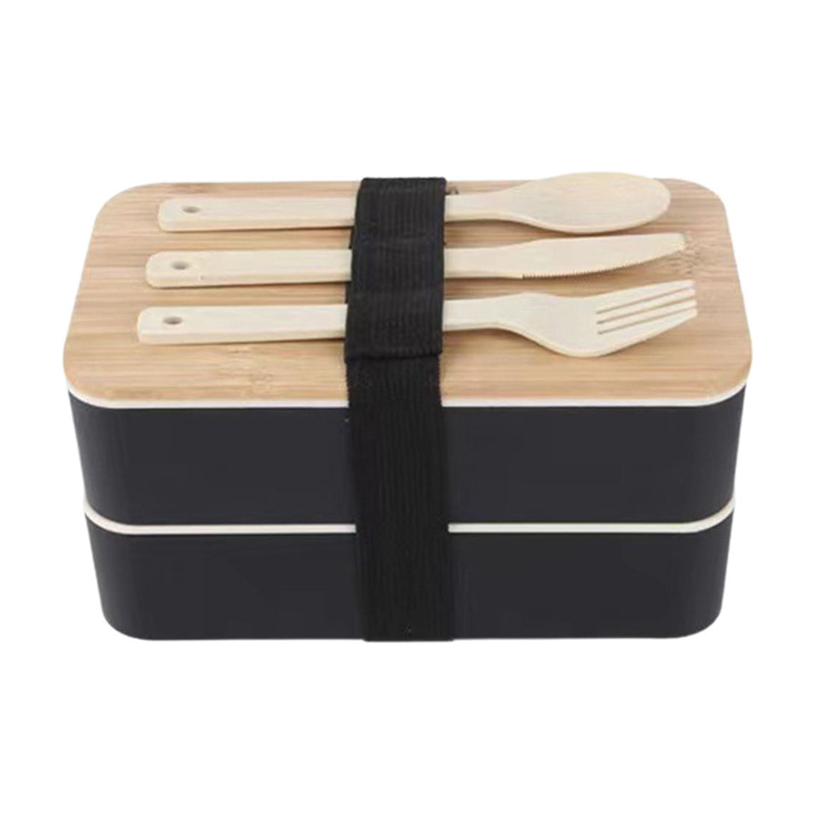 38.9 fl oz Double Layer Bento Lunch Box, Plastic Meal Container with ...