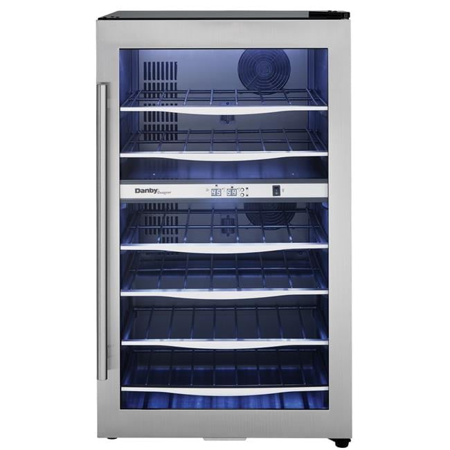 38-Bottle Free-Standing Wine Cooler, Stainless Steel