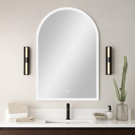 38" Clear Arch Unframed LED Lighted Bathroom Vanity Mirror