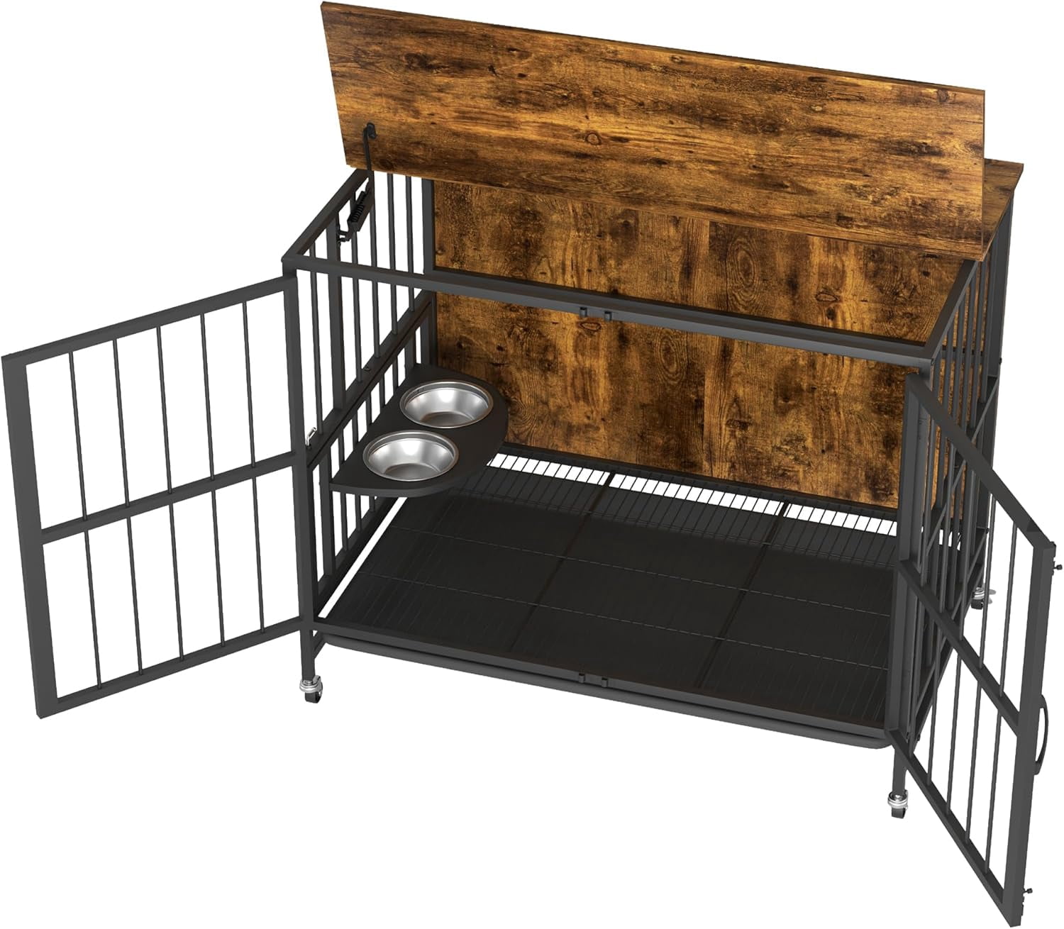 Fresh Look at 38 Dog Crate Furniture 80Lbs Dog Kennel Indoor With 360