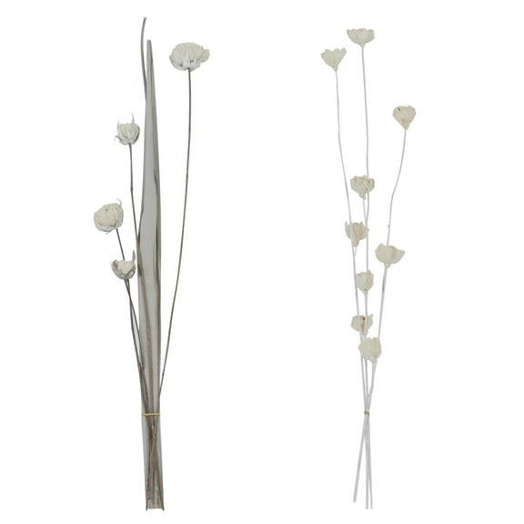 38" Dried Plant Natural Foliage Palm Bouquet, by DecMode (2 Count)