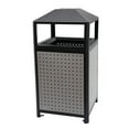 thumbnail image 1 of 38-Gallon Outdoor Trash Can with Build-in Ashtray Industrial Waste Trash Can Waste Container Stainless Steel Industrial Durable Trash Can, 1 of 17