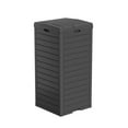 thumbnail image 1 of 38 Gallon Outdoor Trash Can with Lid – Waterproof Resin Waste Bin for Patio, Kitchen & Backyard (Black, 16.1×16.26×33.86 in), 1 of 8