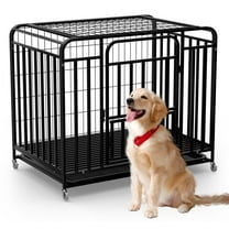 38" Heavy Duty Dog Crate Cage, Dog Kennel Indoor, Dog Crates with Wheels,for Indoor,Outdoor
