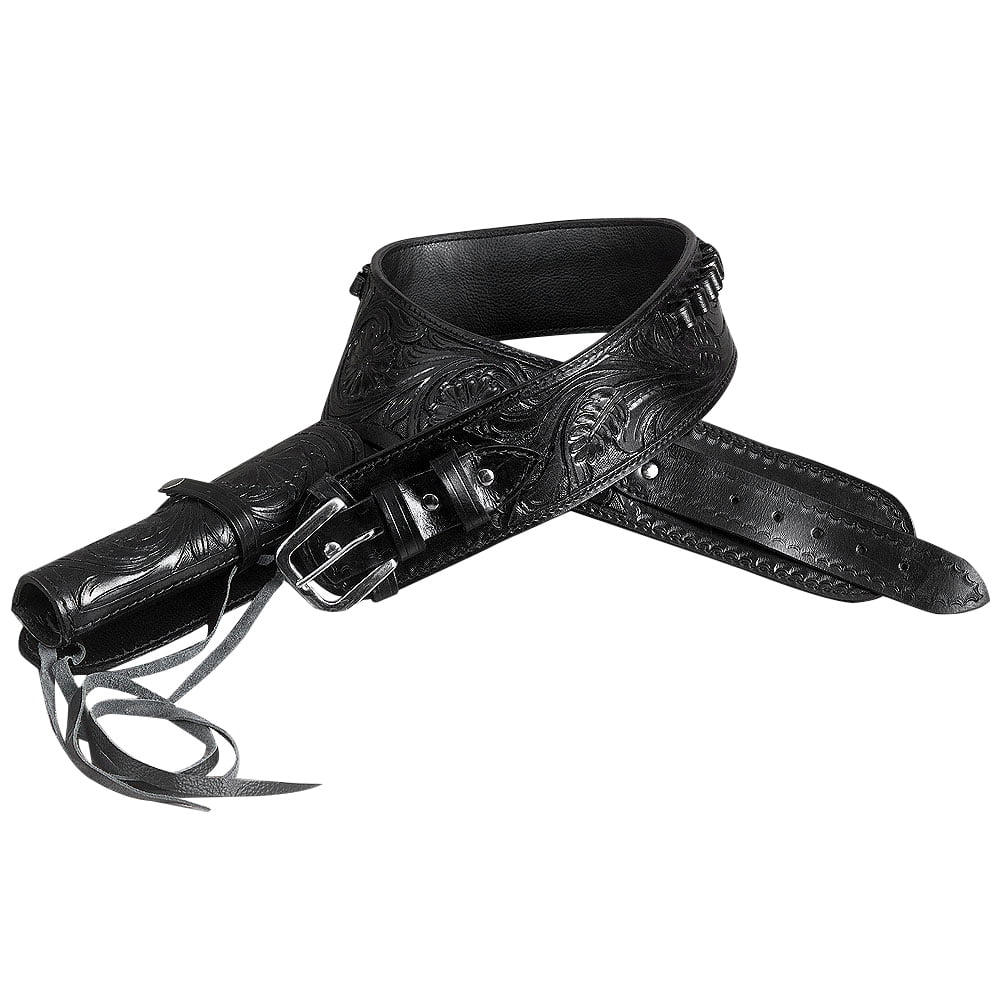 38 In Hilason Western Right Hand Gun Holster Rig 44/45 Cal Leather Cowboy