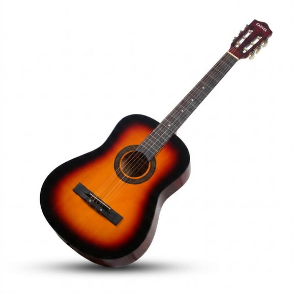 38-Inch 3/4 Scale Acoustic Electric Guitar with Built-In Pickup, Starter Kit