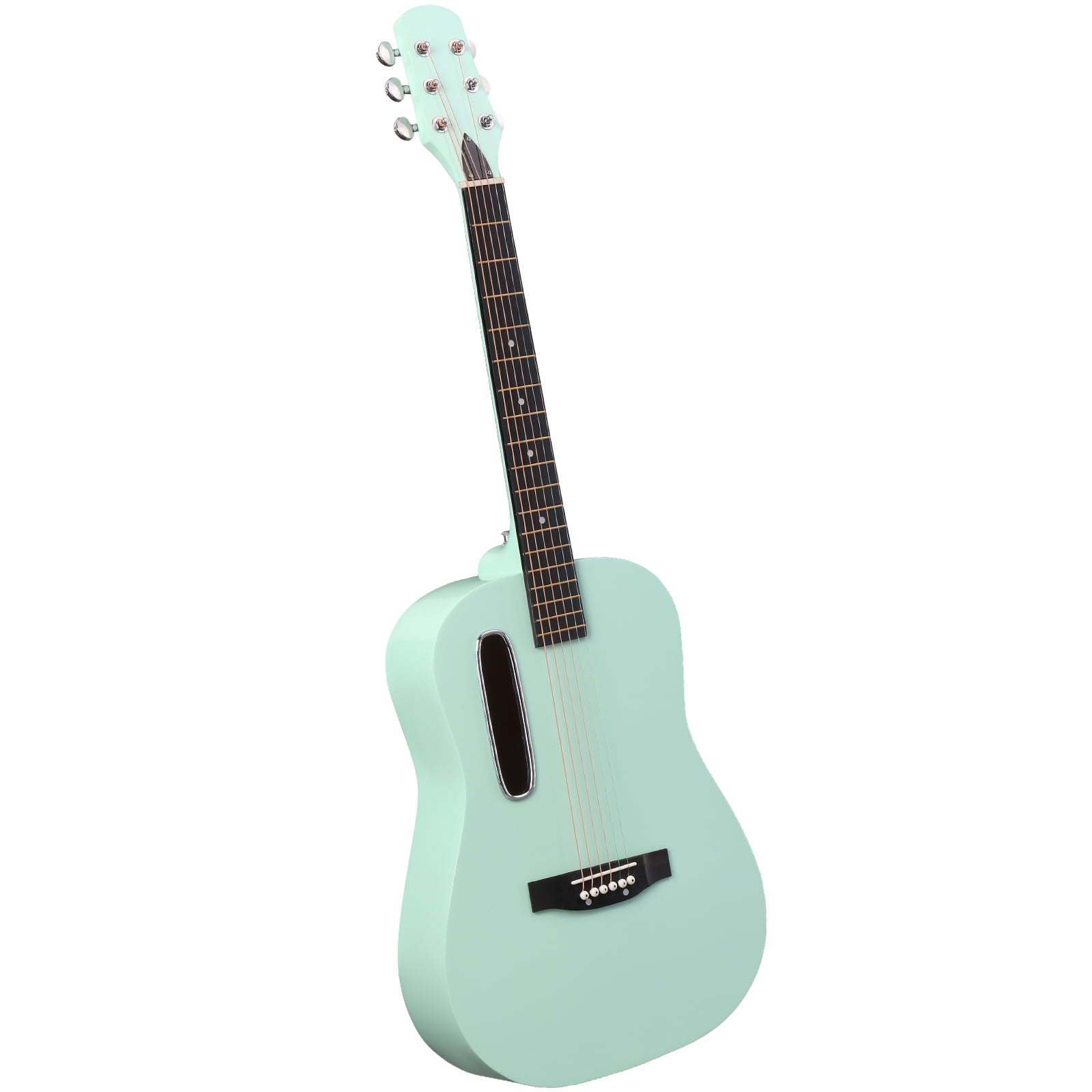 38-Inch Acoustic Guitar, H Body Shape, Basswood Top Back and Sides, 6 Steel Strings, 21 Frets, Beginner Starter Kit with Gig Bag, Strap, Picks, Spare Strings, Capo