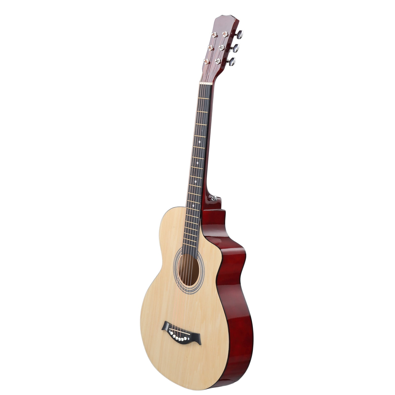 38-Inch Acoustic Guitar, JF Folk Body, Basswood Top and Neck, 6 Steel Strings, 21 Frets, Beginner Starter Kit with Gig Bag, Strap, Picks, Capo and Tuner