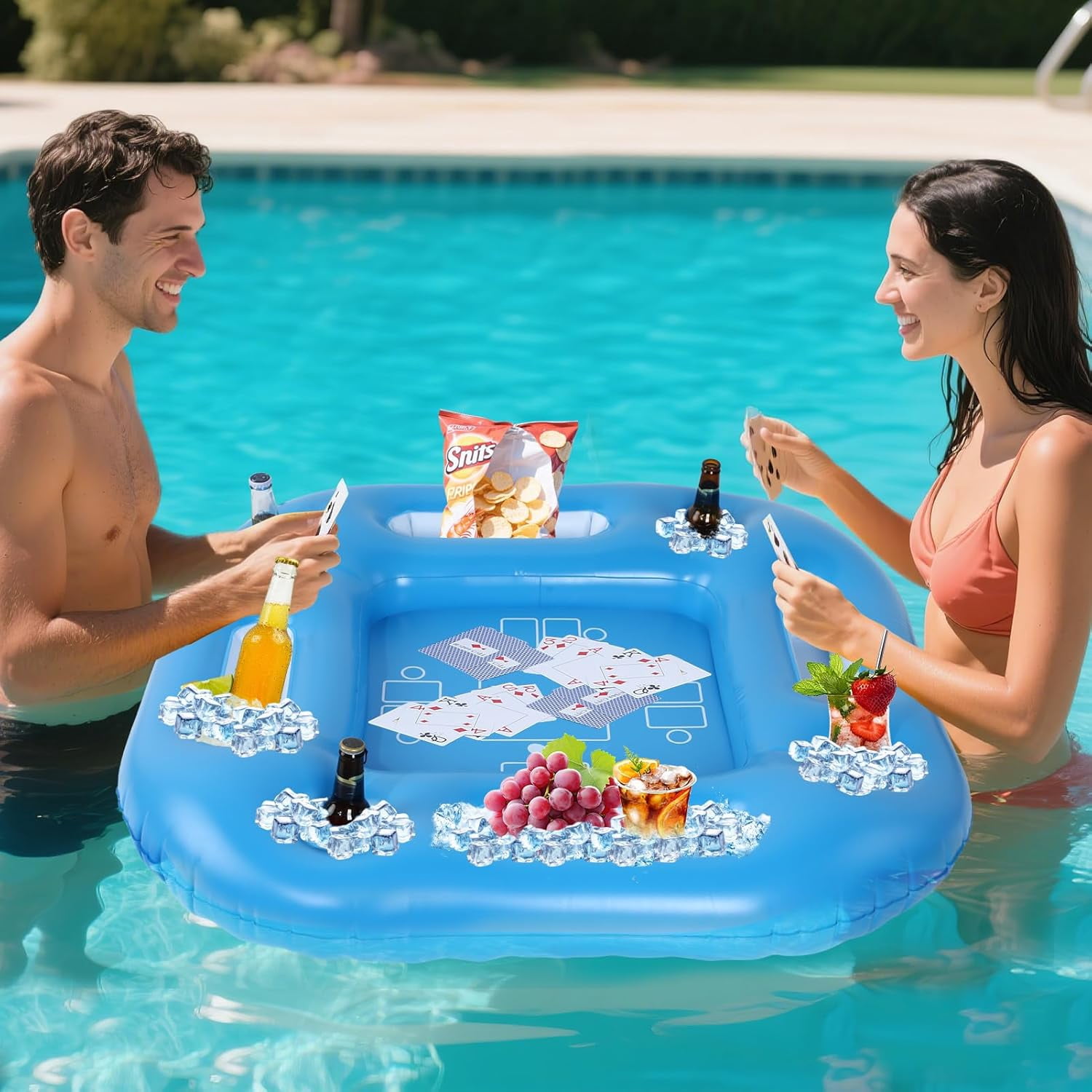 Premium Schwimmender Getränkehalter Für Pool & Whirlpool – Isoliert, Hält Bis 50 Lbs, Für Erwachsene
