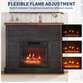 38 Inch Freestanding Electric Fireplace TV Stand with Mantel, 18 ...