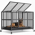 38 Inch Heavy Duty Dog Crate for Small Dogs, Escape Proof, Black ...
