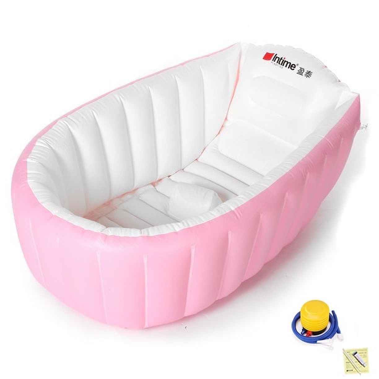 38 Inch Portable Baby Inflatable Bathtub Kids Toddler Bathing Newborn Bath Tub Thick Folding