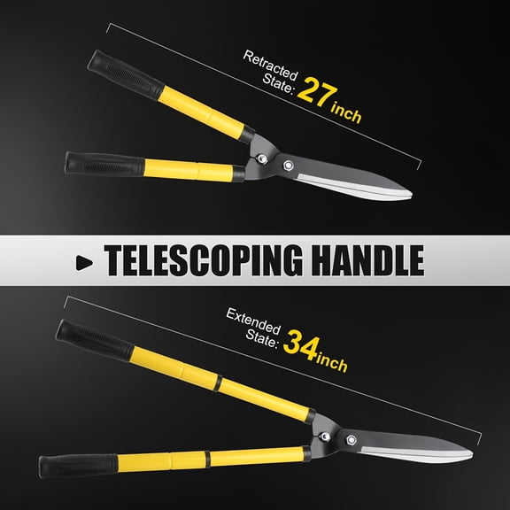 38-Inch Telescoping Loppers W/ SK-5 Steel Teflon Blade - Extendable Handle (28-38 Inch), 2.5" Cutting Capacity, Geared Labor-Saving Design & Non-Slip Grip