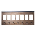 thumbnail image 1 of 38 Inch Wood Wall Panel Notepads 7 Hooks Brown, 1 of 2
