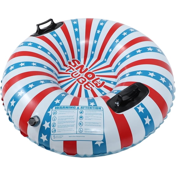 38" Inflatable Snow Tube for Sledding with Reinforced Handles, Heavy Duty Winter Sled